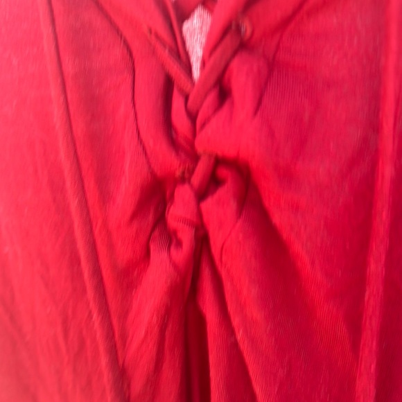 VS PInk Women's Red Lace-Up Top - Picture 4 of 6